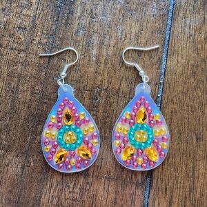 Vibrant Multicolor Teardrop Earrings